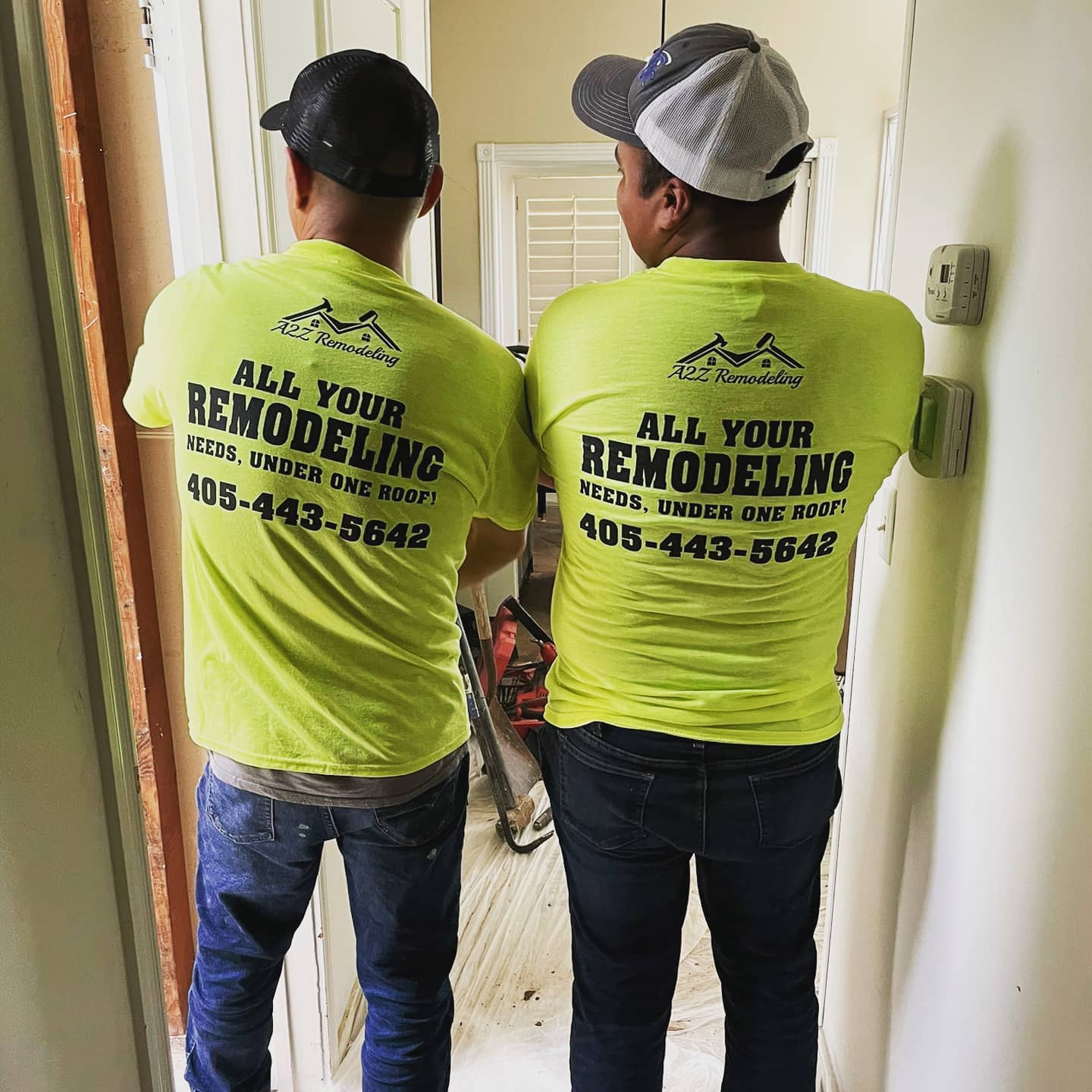 A2Z Construction and Remodeling crew on site