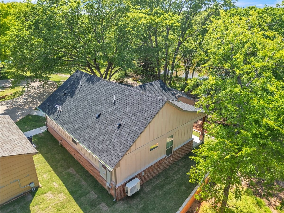 Aerial view of the new guest house